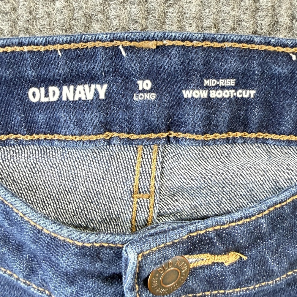 Old Navy Wow Bootcut Jeans Womens 10 Long Blue Medium Mid Rise Stretch Denim - Picture 4 of 12
